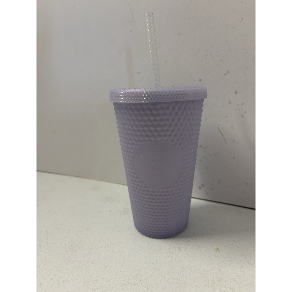 New Starbucks Holiday Icy lilac Bling Studded Cup tumbler 16oz Grande Christmas